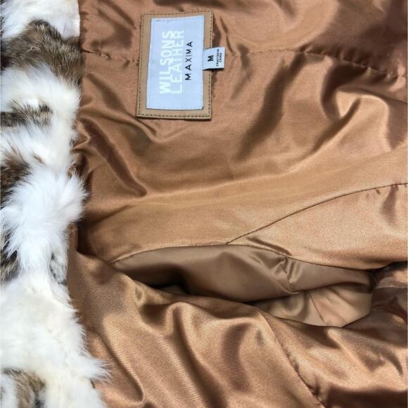 WILSONS LEATHER RABBIT FUR JACKET M - Picture 13 of 13